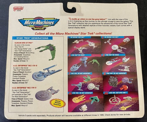 Micro Machines Space Star Trek Generations Galoob 1994 NIB - Picture 3 of 4