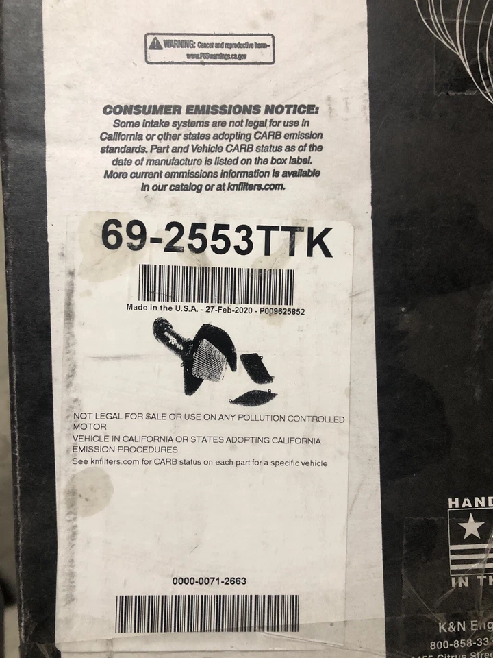 Sistema de Admissão de Ar K&N 69-2553TTK para Dodge Charger & Challenger 17-23 6.2 Litros - Imagem 2 de 4