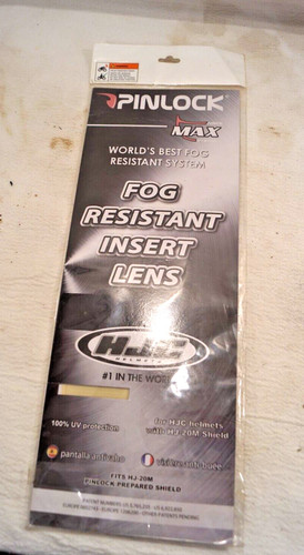 Pinlock Fog Resistant Insert Lens HJC Full Face Helmet HJ-20M Light Smoke