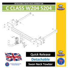 Detachable Swan Neck Towbar Mercedes C Class Saloon 07>14 W204 Estate 08>14 S204