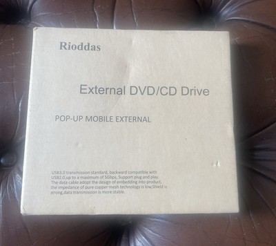 Rioddas Externes DVD/CD Laufwerk Pop-Up Mobile Extern 