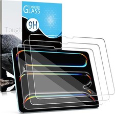 Clear Tempered Glass Screen Protectors 3 Pack for iPad Pro 11 Inch, 9H Rated