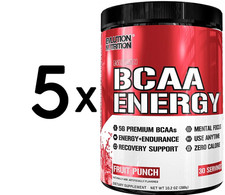 5 x EVLution Nutrition BCAA Energy, Cherry Limeade - 282g (70,89 EUR/kg)
