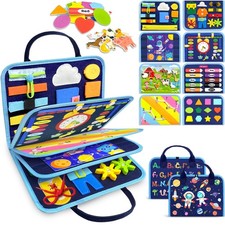 Gojmzo Busy Board Montessori Toys for Toddler Boy Girl Gifts Busy Book