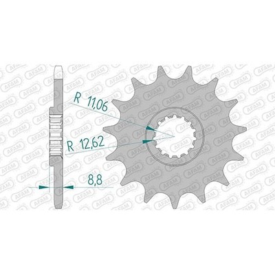 Stahl Ritzel für Beta Xtrainer 300 2T Oilmix 2023 ZD3EE033 520er 15 Zähne