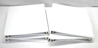 Lot of 8 Avery View Binders Durahinge Slant Ring 5'' Cap Letter Size White
