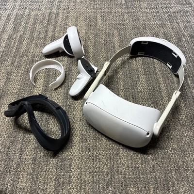 Meta Oculus Quest 2 128GB Standalone VR Headset White Controllers Tested Repair
