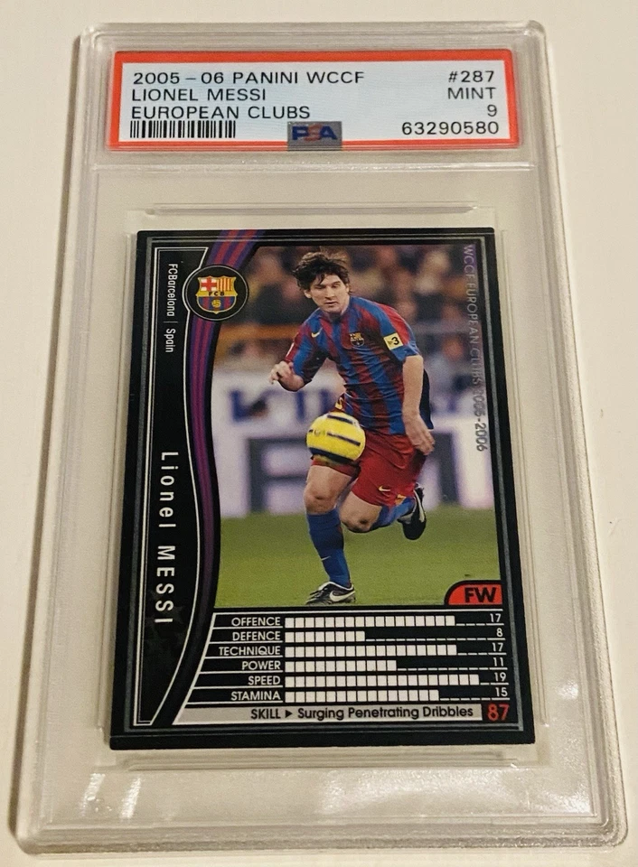 Lionel Messi 2005-06 Panini WCCF European Clubs, 287/336, PSA 9 ⚽️🔥🐐🇦🇷 - Imagem 2 de 3