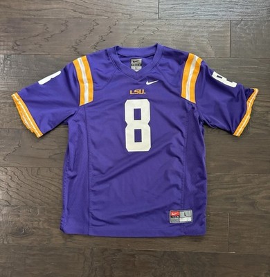 Vintage Boys Large NIKE LSU Tigers #8 Genuine Jersey | eBay