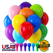 Assorted Latex Rainbow Balloons 12 Inch 100 Pack Multi Color Wedding Party
