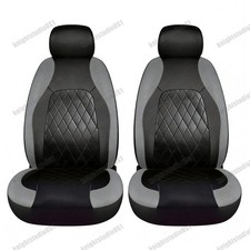 For Honda Car Seat Covers Full Set 2-seats Front Protector Cushion Gray Leather For Honda Car Seat Covers Full Set 2-seats Front Protector Cushion Gray Leather