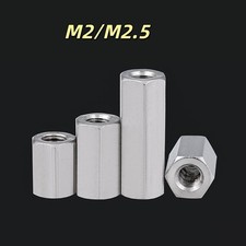 Long Hex Connection Nuts 304 Stainless Steel Thread Sleeve Rod Bar Stud M2/M2.5