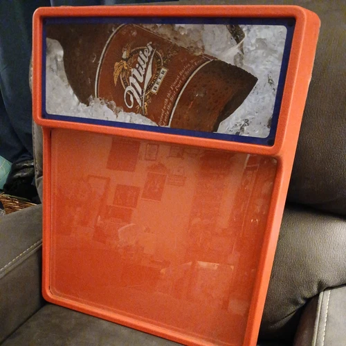 Large Vintage 1997 Miller Beer Illuminated "Dry Erase" Lighted Menu Board Sign