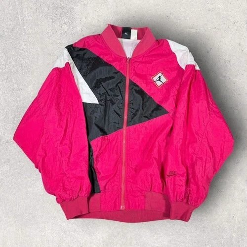 Vintage 1992 Nike Air Jordan 7 Cardinal Retro Nylon Windbreaker Jacket Size M - product listing photo
