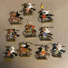 Vintage Zinnfiguren Flats Hand Painted Double Sided Lot 10