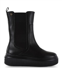 Janet & Janet Stivaletto Elasticizzato in Pelle Nero