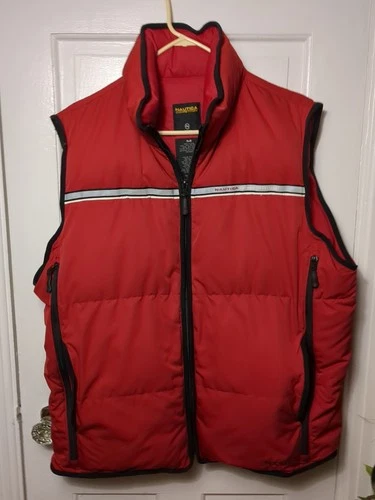 Nautica Competition NX3000 DOWN Puffer Vest Hooded Size M. Red - product listing photo