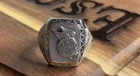Vintage Chrysler Sterling Silver Ring Mens 13.5g Signet Eagle Emblem Size 11.5