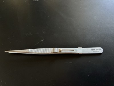 Peer-Vigor Inox Sliding Lock Stainless Steel Precision Diamond Tweezer