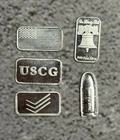 5 x 1 Grams Mix Lot  .999 Silver Bar