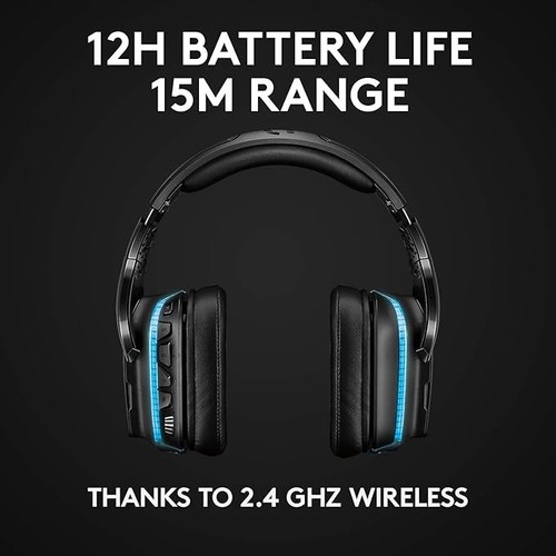Logitech G935 Wireless DTS:X 7.1 Surround Sound LIGHTSYNC RGB PC Gaming Headset - Afbeelding 10 van 16