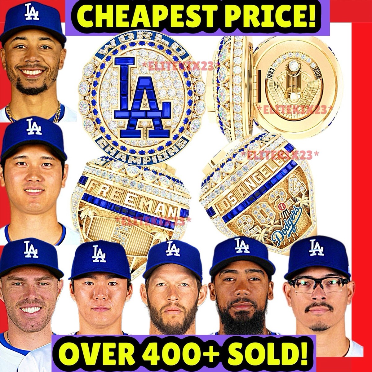 記念グッズ 2024 World Champions Replica Ring 2024 CLAYTON KERSHAW LA LOS ANGELES DODGERS WORLD SERIES