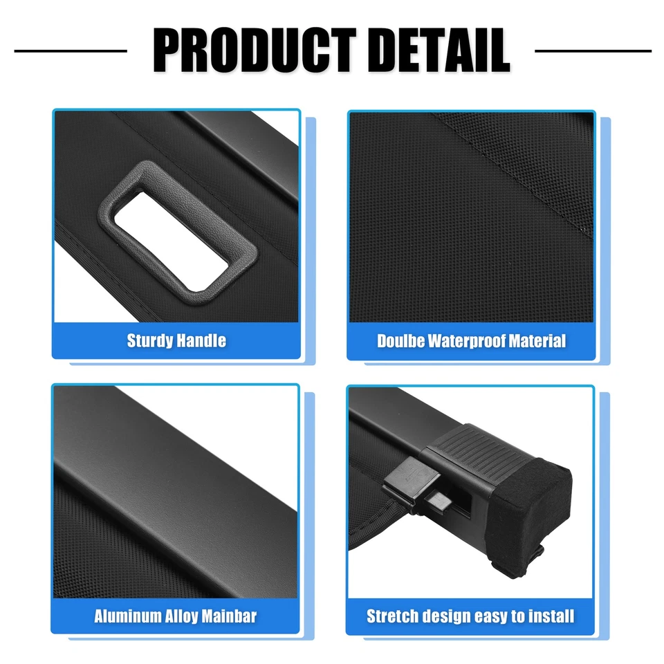 Cubierta de carga retráctil para BMW X5 2008-2018 maletero trasero blindaje pantalla Foto 3 de 4