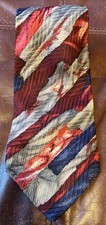 Stefano Milano VTG Men's Tie Rare Multi Color Abstract 100 Silk Made In Italy