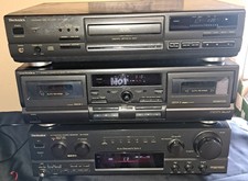 Technics Anlage Receiver SA-AX530 CD Player SL-PG590 Tape Deck RS-TR373M2  Lesen
