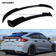 V2 Gloss Black Trunk Wing Rear Roof Spoiler For 22-26 Civic Hatchback Fl2 Fl5