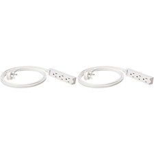Amazon Basics 3-Prong Indoor Rectangle Extension Cord Power 6 ft, White