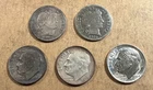 1907 & 1916S Barber Dimes & 1946, 1953D, 1964 Roosevelt Dimes - Lot (5)