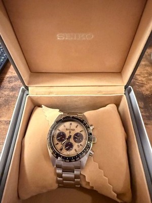 SEIKO Watch Speedtimer Prospex Silver Brown Auth Men's w/Box, Booklet, Warranty