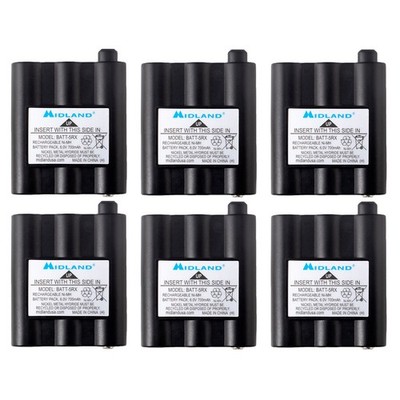 Midland AVP17 Battery Pack for XT511, T290, T295 and GXT Series Radios - 6-Pack