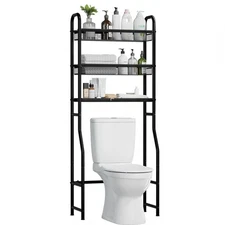 3 Tier Over The Toilet Storage Shelf, Freestanding Over The Toilet Rack, Spac...