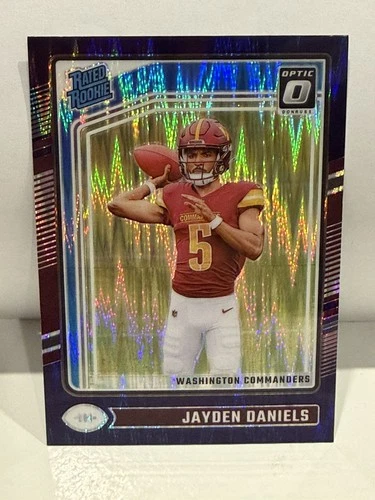 2024 Panini Optic - Rated Rookie Jayden Daniels #248 Purple Shock Prizm (RC)