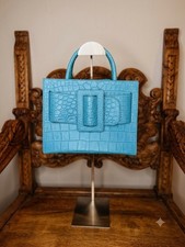 Handtasche im neuen Stil Krokodilbauch matt L...