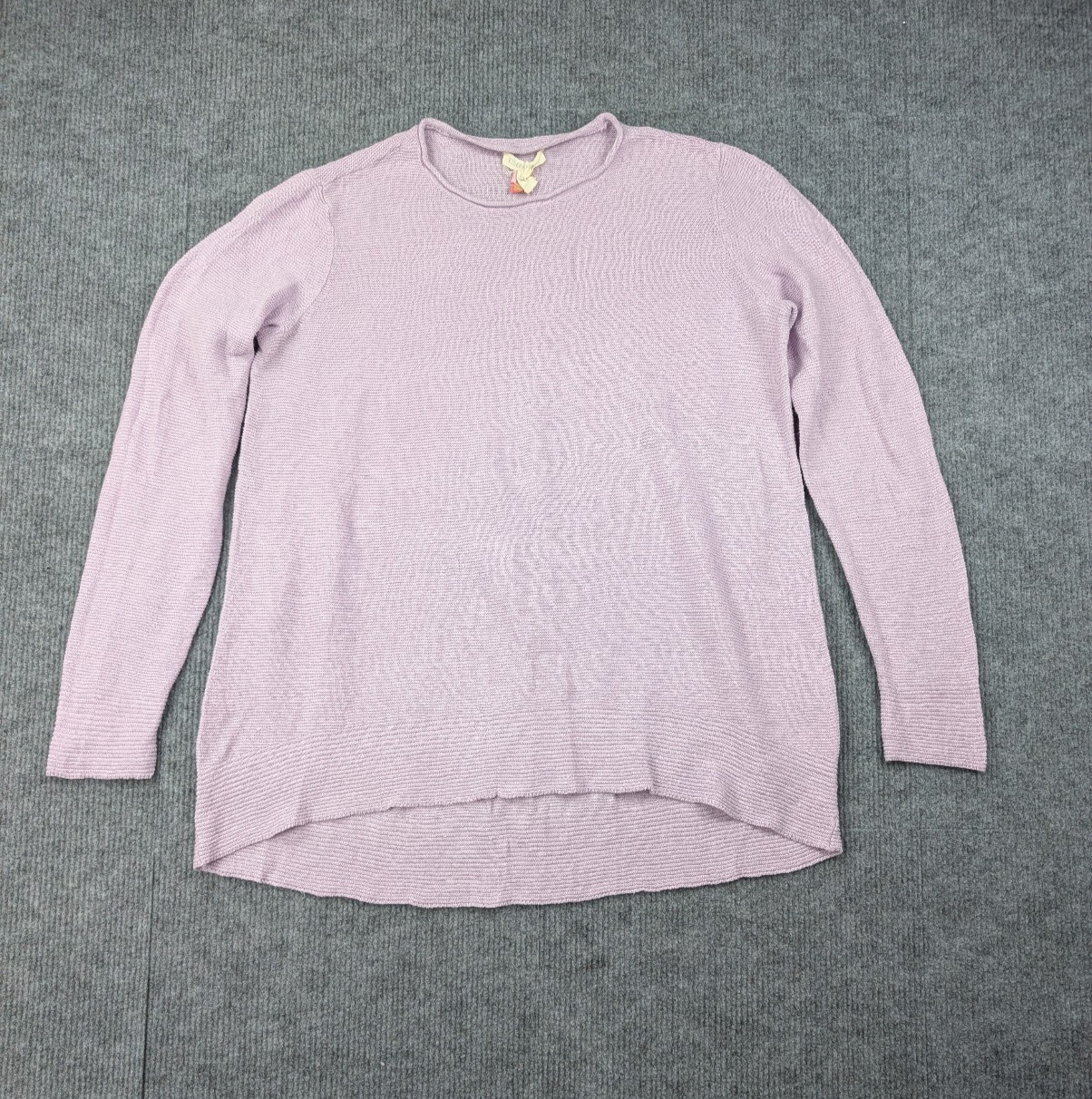 Eileen Fisher Sweater Womens Small Organic Linen Coastal Minimal Lagenlook Mauve