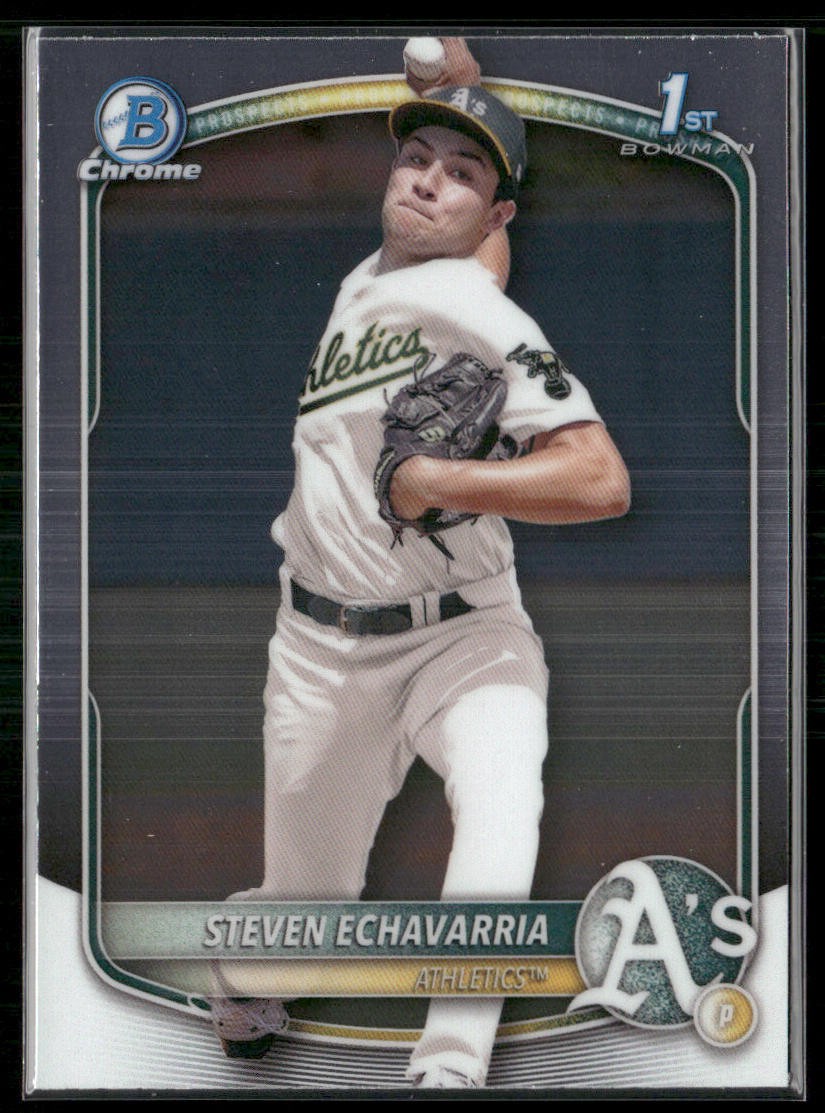 Steven Echavarria 2025 Bowman Chrome Prospects #BCP-73 Athletics