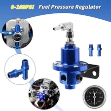 Adjustable Fuel Pressure Regulator Gauge Kit Universal Vehicle Refitting 160 psi