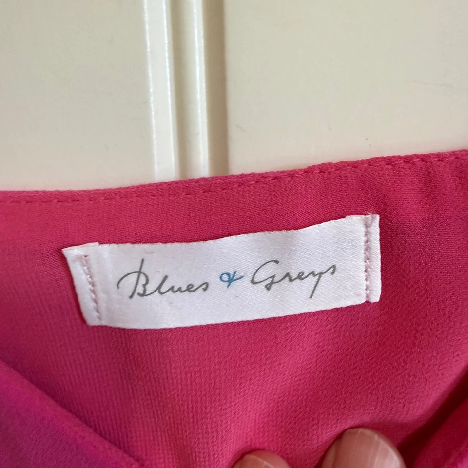 Синий и серый ярко розовый без рукавов v-образным вырезом Майка бизнес повседневный - Изображение 3 из 4