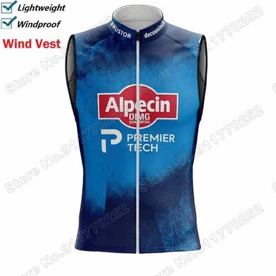 2026 Alpecin Deceuninck Radweste winddicht Herren Windweste Radtrikot Ärmel