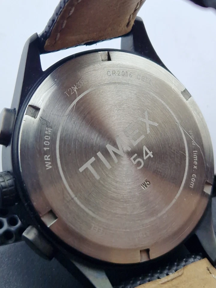 Orologio Chrono TIMEX Nero T2N389 Indiglo WR100m Quartz Usato 42 mm. Uomo - Imagen 4 de 4