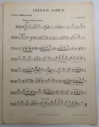 Indian Dawn 1924 J S Zamecnik Charles O Roos SheetNoteMusic - Picture 11 of 12