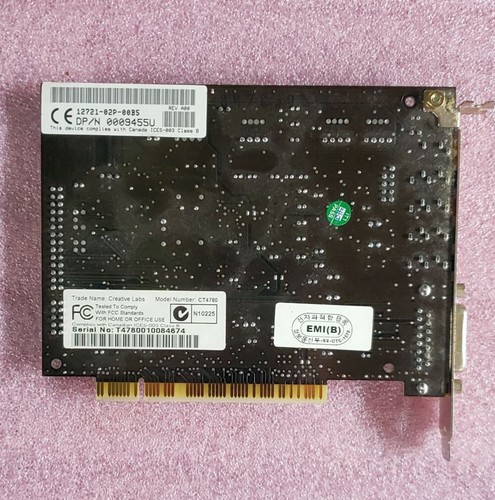 1999 Creative CT4780 / Dell 9455U Sound Blaster Live! PCI sound card EMU10K 5.1 - Afbeelding 3 van 3