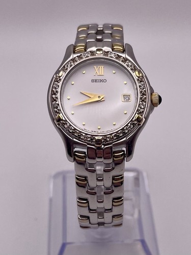 Seiko Quartz Damenuhr Datum Ind. 7N89-0449 neue Batterie - Bild 1 von 14