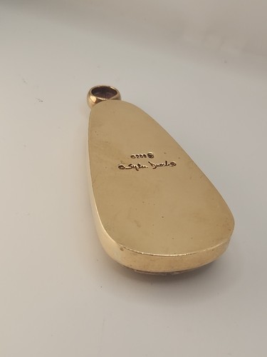 Stephen Dweck großer Vintage 2002 Fossil Koralle Stein Bronze Anhänger. Unikat - Bild 6 von 18