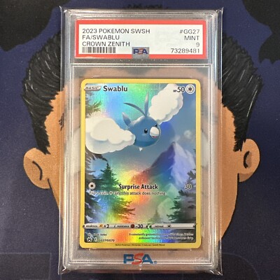 PSA 9 MINT 2023 Pokemon Crown Zenith SWABLU GG27 Full Art | eBay