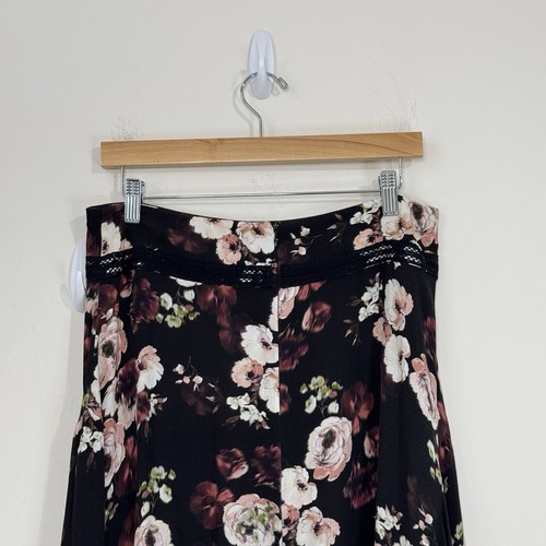 Veronika Maine Floral Asymmetrical Flare Midi Skirt Size 10 Multicolor - Picture 9 of 13