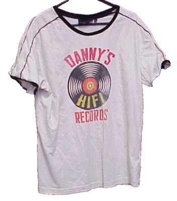 VINTAGE DANNY'S HI-FI RECORDS T-SHIRT NO BOUNDARIES DANNYS HIFI RECORDS XL SHIRT